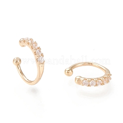 Messing Micro Pave klare Zirkonia Manschette Ohrringe Sets&nbsp;EJEW-I249-19G