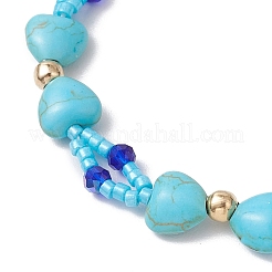 Bracelets en perles de rocaille cylindriques en forme de losange&nbsp;BJEW-MZ00145-02