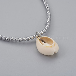 (venta de fábrica de fiestas de joyería) collares colgantes de concha de cauri&nbsp;NJEW-JN02292