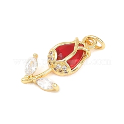 Pendentifs en laiton zircon cubique transparent&nbsp;KK-F931-13G-03