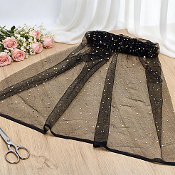 10 mètre de tissu en maille polyester à motif étoiles et lune&nbsp;DIY-PH0038-06A