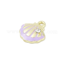 Gestell aus beschichteter Legierung mit Emaille und Strass-Anhängern&nbsp;PALLOY-R151-40G-04