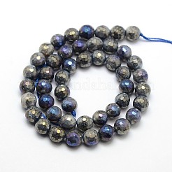 Galvanoplastie perles de labradorite naturelle brins&nbsp;G-L150-12mm-01