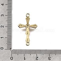 Charms de conector de circonita cúbica transparente micro pavimentados de latón religioso&nbsp;KK-G602-07G-09