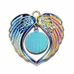 Pendentif cabochon en alliage de couleur arc-en-ciel&nbsp;PALLOY-N163-135-NR
