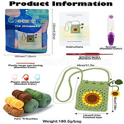 1 Schachtel DIY-Stricksets für Sonnenblumentaschen für Anfänger&nbsp;DIY-CJ0002-53