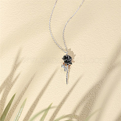 Colliers avec pendentif en argent sterling plaqué rhodium rose&nbsp;JN994D