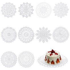20 sous-verre en polyester 10 styles&nbsp;AJEW-JOY0001-03