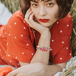 Résine perles bracelets&nbsp;BJEW-TAC0080-01F