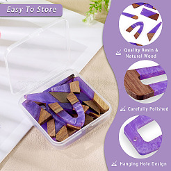 20pcs 10 estilos colgantes de resina y madera&nbsp;WOOD-TA0002-67A