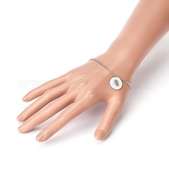 Bracelets de chaînes de câble en laiton plaqué platine&nbsp;BJEW-JB03974-04