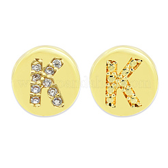 Laiton micro pavé de perles de zircone cubique claires&nbsp;KK-T030-LA843-KX3