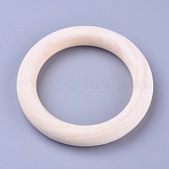 Anneaux de liaison en bois non fini&nbsp;WOOD-F002-01-70mm