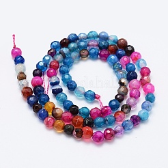 Chapelets de perles d'agate naturelle&nbsp;X-G-E469-12G