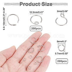 200 crochet de boucle d'oreille en acier inoxydable chirurgical 316&nbsp;DIY-DC0001-49