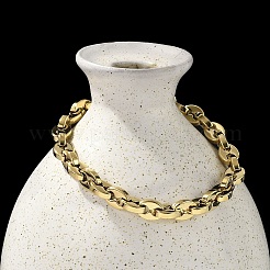 Braccialetti a catena in acciaio inossidabile 304 con chicchi di caffè per donna e uomo&nbsp;BJEW-F488-01G-02