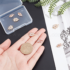 8 Stk. 2 Stil Messing Micro Pave klar Kubisch Zirkonia Anhänger&nbsp;ZIRC-AR0001-18