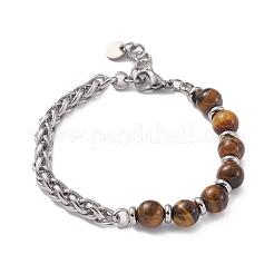 Bracciale rotondo con pietre preziose miste per donna ragazza&nbsp;BJEW-F418-03