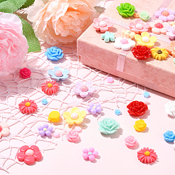 200 Stück 8 Stile undurchsichtige Harz-Decoden-Cabochons&nbsp;RESI-SP0001-32
