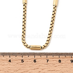 Collane a catena a colonna in acciaio inossidabile 304&nbsp;NJEW-D350-02G