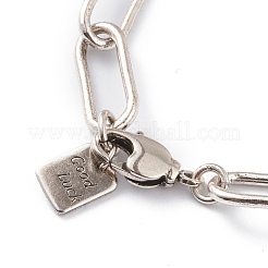 Bracelets de chaîne de trombone en laiton&nbsp;LS-BJEW-H537-10AS