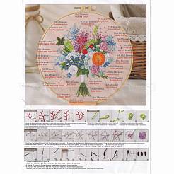 DIY Blumenstrauß Muster Stickset&nbsp;DIY-O021-15A