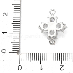 Ciondoli connettore in ottone con pavé di zirconi cubici trasparenti&nbsp;CU-G605-01P
