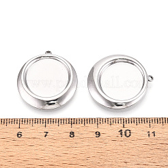 Cabochon-Fassungen für Anhänger aus Edelstahl 304&nbsp;STAS-T067-16P