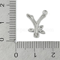 Messing Kristall Strass Buchstaben Verbinder Verbindungsstück Charms&nbsp;KK-S395-06P-Y
