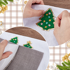 9 Stück 3 Stile Weihnachtsbaum Polyester Stickerei Aufnäher zum Aufnähen auf Stoff&nbsp;PATC-PH0001-42