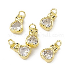 Crémaillère en laiton placage Bijoux de zircone cubique&nbsp;KK-C007-01G-04