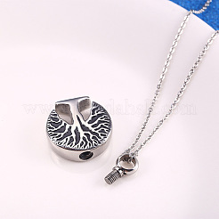 Pendentifs d'urne en acier inoxydable 316L&nbsp;BOTT-PW0001-087B-AS