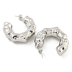 Boucles d'oreilles en laiton plaqué en rack&nbsp;EJEW-M247-17P