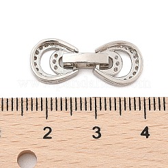 Messing Micro Pave klare Zirkonia Falte über Verschlüsse&nbsp;KK-C075-06P