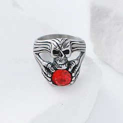 Halloween-Fingerringe aus Edelstahl 304 mit Strassen&nbsp;GJ8747-5