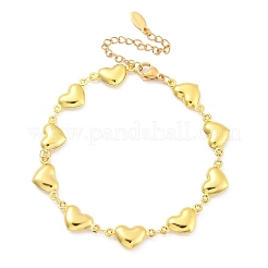 201 pulseras de eslabones de acero inoxidable para mujer&nbsp;BJEW-Z103-01G-01