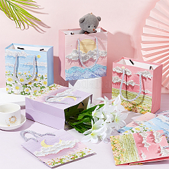 24 Stück 4 Arten Papiergeschenktüten mit Polyestergriffen&nbsp;CARB-NB0001-13