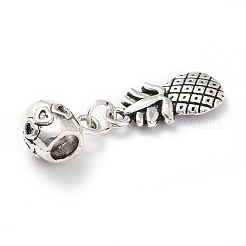 Tibetische Legierung europäische baumelnde Charms&nbsp;PALLOY-P224-19AS