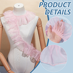 Organza-Plissee-Spitzenband&nbsp;OCOR-WH0097-42C