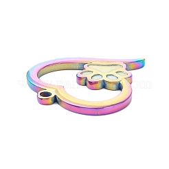 Placcatura sotto vuoto pvd 304 acciaio inossidabile ciondolo cabochon impostazioni per smalto&nbsp;STAS-F249-46M