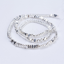 Chapelets de perles en hématite synthétique sans magnétiques&nbsp;G-J382-2x4x2mm-B