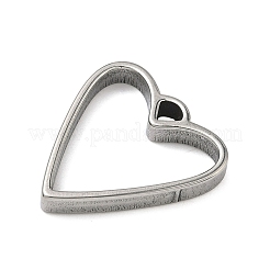 Ciondoli a forma di cuore con lunetta a vista in acciaio inossidabile 304&nbsp;STAS-K279-04C-P