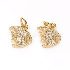 Pendentifs avec zircon cubiques à micro-pavés en laiton&nbsp;ZIRC-G167-04G