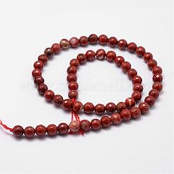 Chapelets de perles en jaspe rouge naturel&nbsp;G-D840-50-8mm