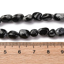 Naturschneeflocke Obsidian Perlen Stränge&nbsp;G-K395-A04-01