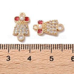 Pendentifs avec zircon cubiques à micro-pavés en laiton&nbsp;X1-KK-D420-01G-04