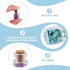Botellas de vidrio con cuentas de piedras preciosas naturales y sintéticas&nbsp;G-KS0001-02