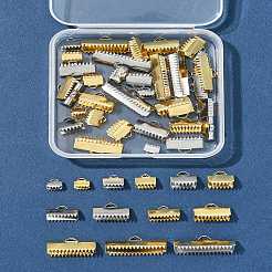 50 Stück 13 Stile 304 Edelstahlband-Crimpenden&nbsp;STAS-FS0002-03