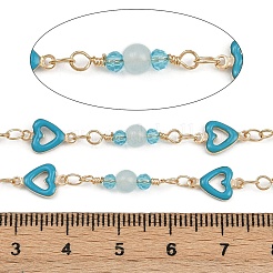 Chaînes à maillons coeur en laiton&nbsp;CHC-H115-27G