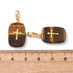 Natürlichen Tigerauge Anhänger&nbsp;G-G461-06G-09